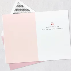 Floral Pink Cupcake Birthday Card for Mom