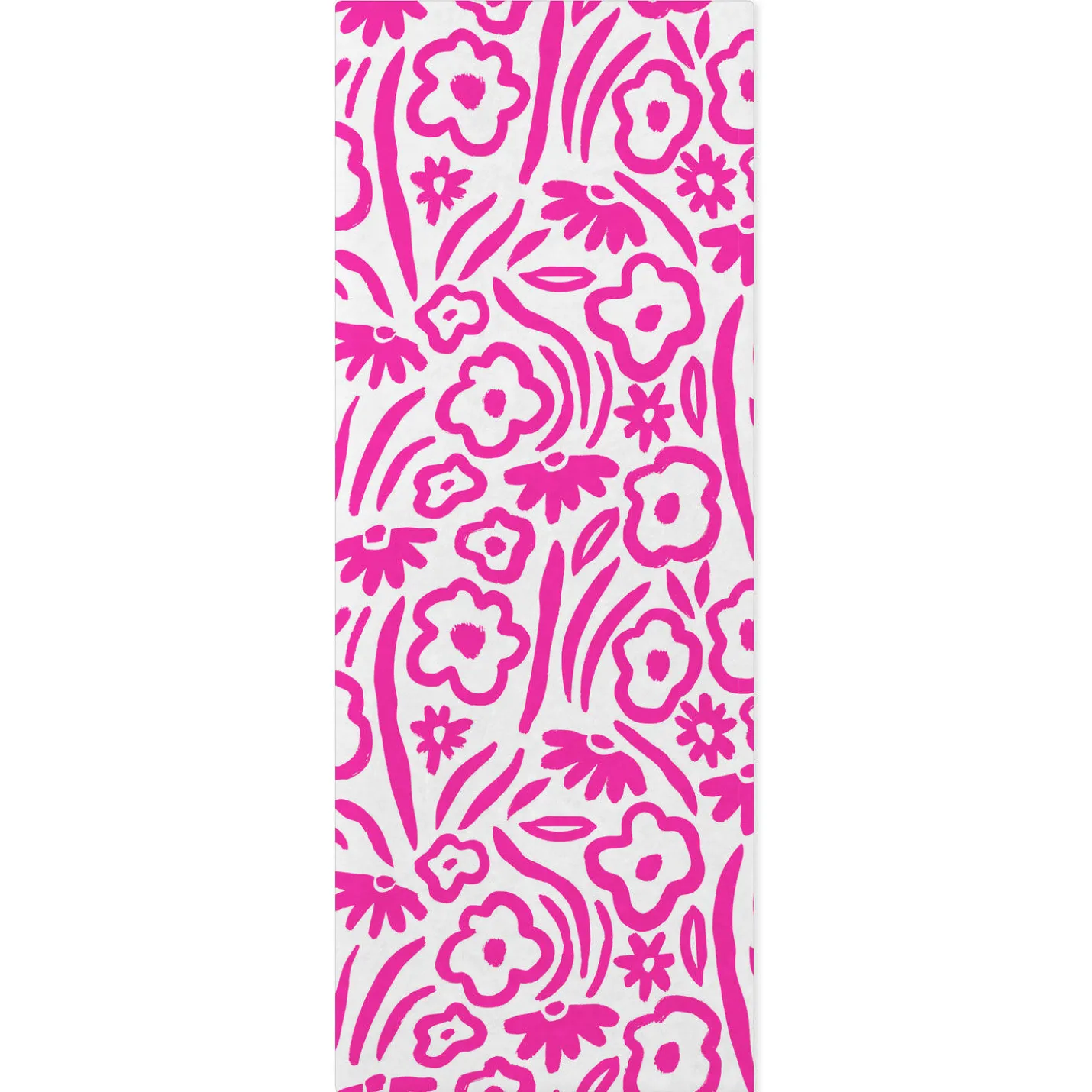 Floral Pink on White Tissue Paper, 6 Sheets