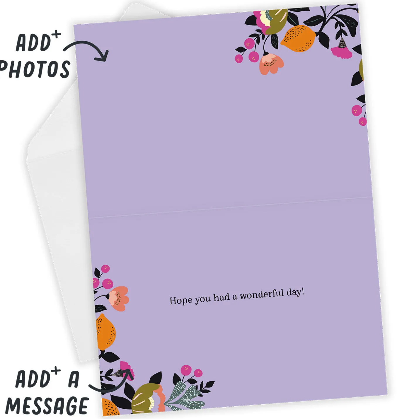 Florals on Pink Custom Card