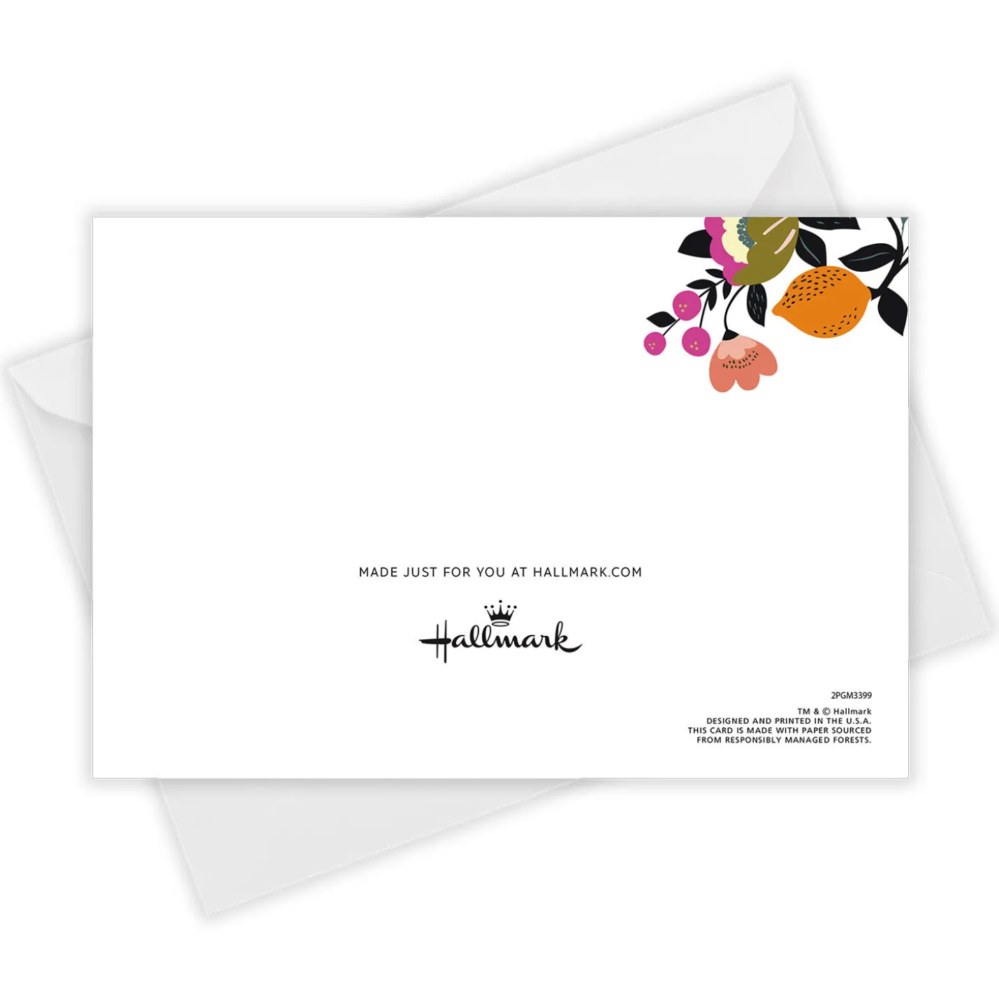 Florals on Pink Custom Card