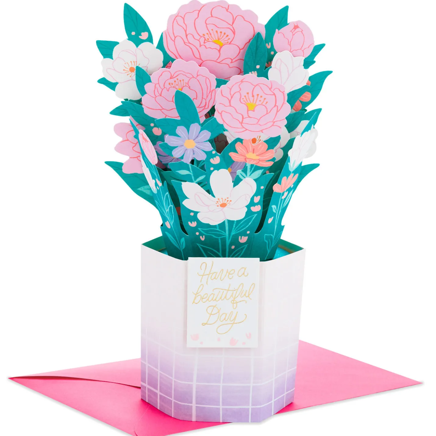 Flower Bouquet Have a Beautiful Day 3D Pop-Up Card