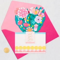 Flower Bouquet Just For You 3D Pop-Up Card