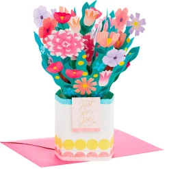 Flower Bouquet Just For You 3D Pop-Up Card