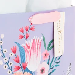 13" Flowers in Mug Large Mother's Day Gift Bag With Tissue