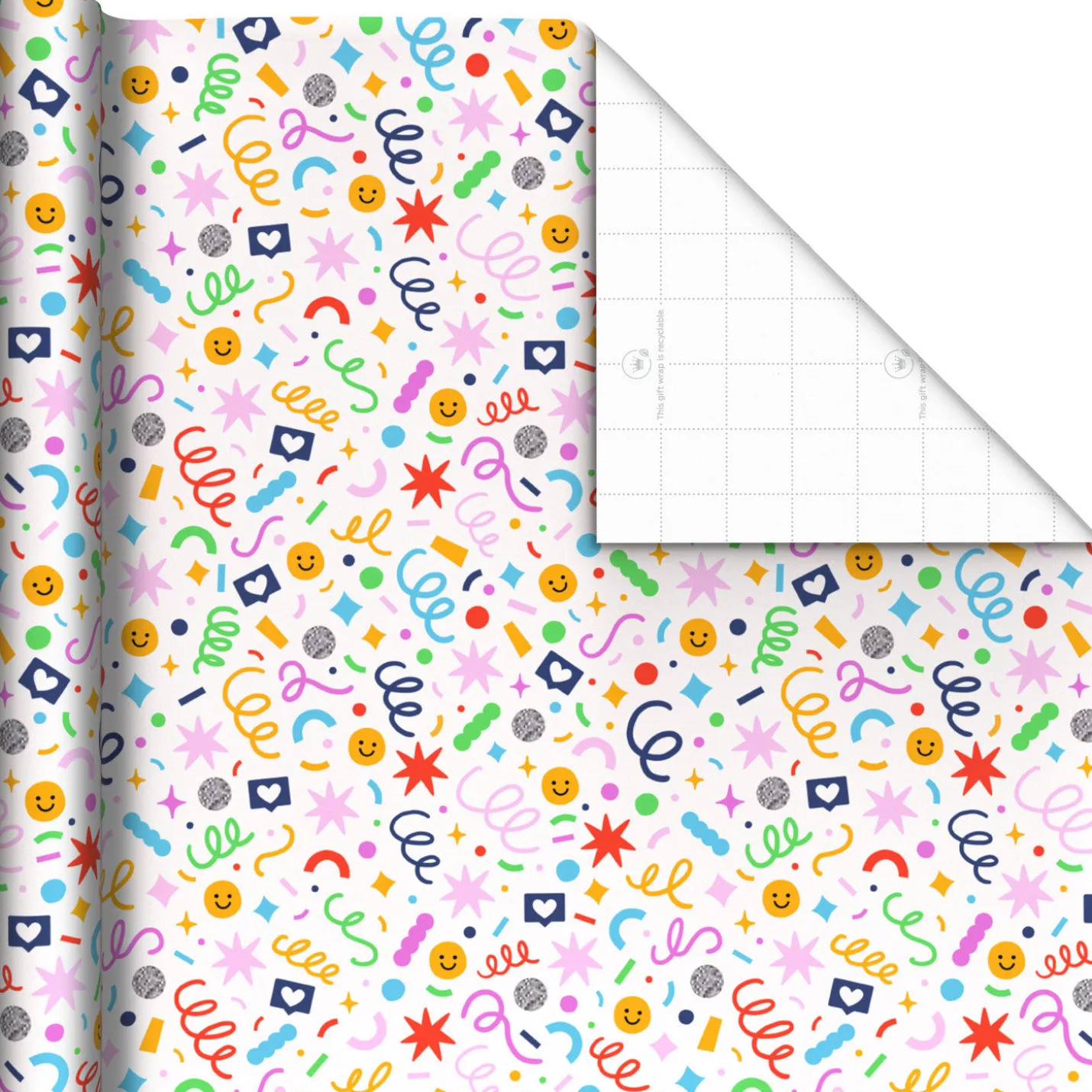 Focus on Fun 3-Pack Assorted Wrapping Paper Roll Bundle, 75 sq. ft. total