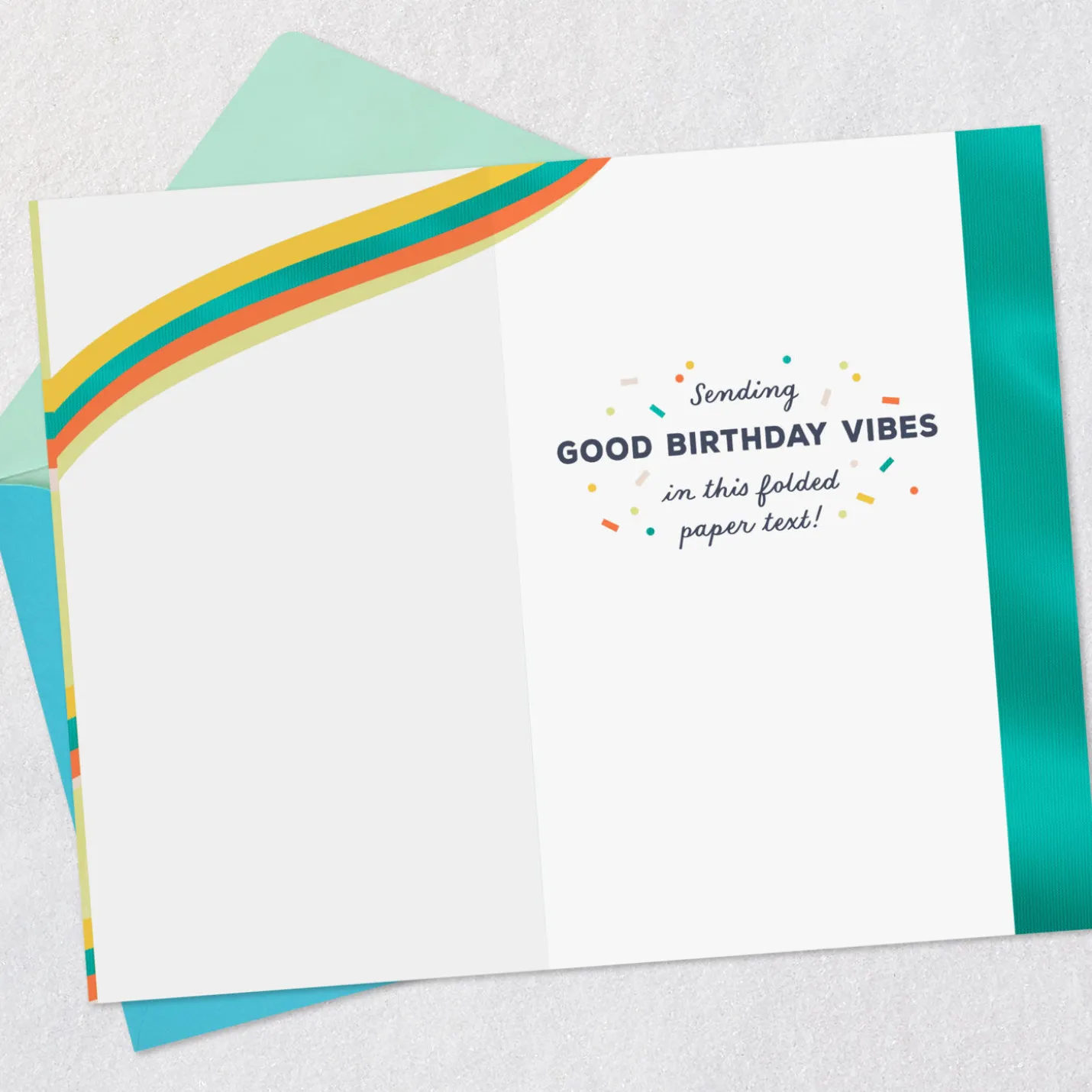 Folded Paper Text Birthday Card