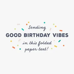 Folded Paper Text Birthday Card