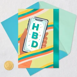 Folded Paper Text Birthday Card