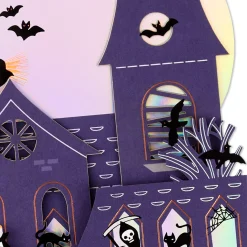 Fold-Out Haunted House Halloween Card