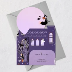 Fold-Out Haunted House Halloween Card