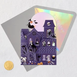 Fold-Out Haunted House Halloween Card