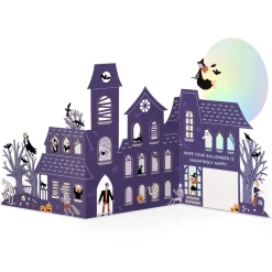 Fold-Out Haunted House Halloween Card