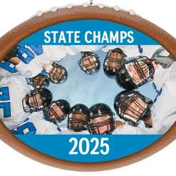 Football Personalized Ornament, Custom Photo and Text