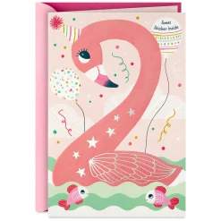For a Fun and Fabulous Girl 2nd Birthday Card With Sticker