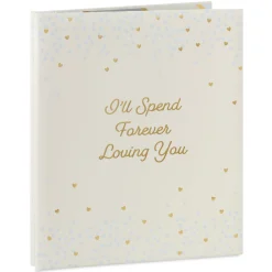 Forever Loving You Hearts on Cream Refillable Photo Album