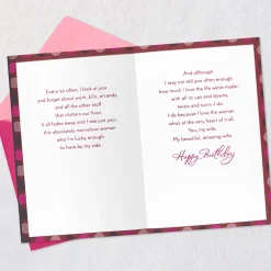 For My Beautiful, Amazing Wife Birthday Card