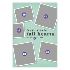 Fresh Starts, Full Hearts Flat New Year Photo Card