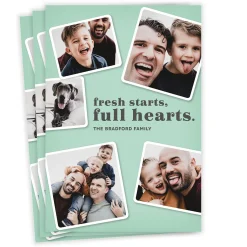 Fresh Starts, Full Hearts Flat New Year Photo Card