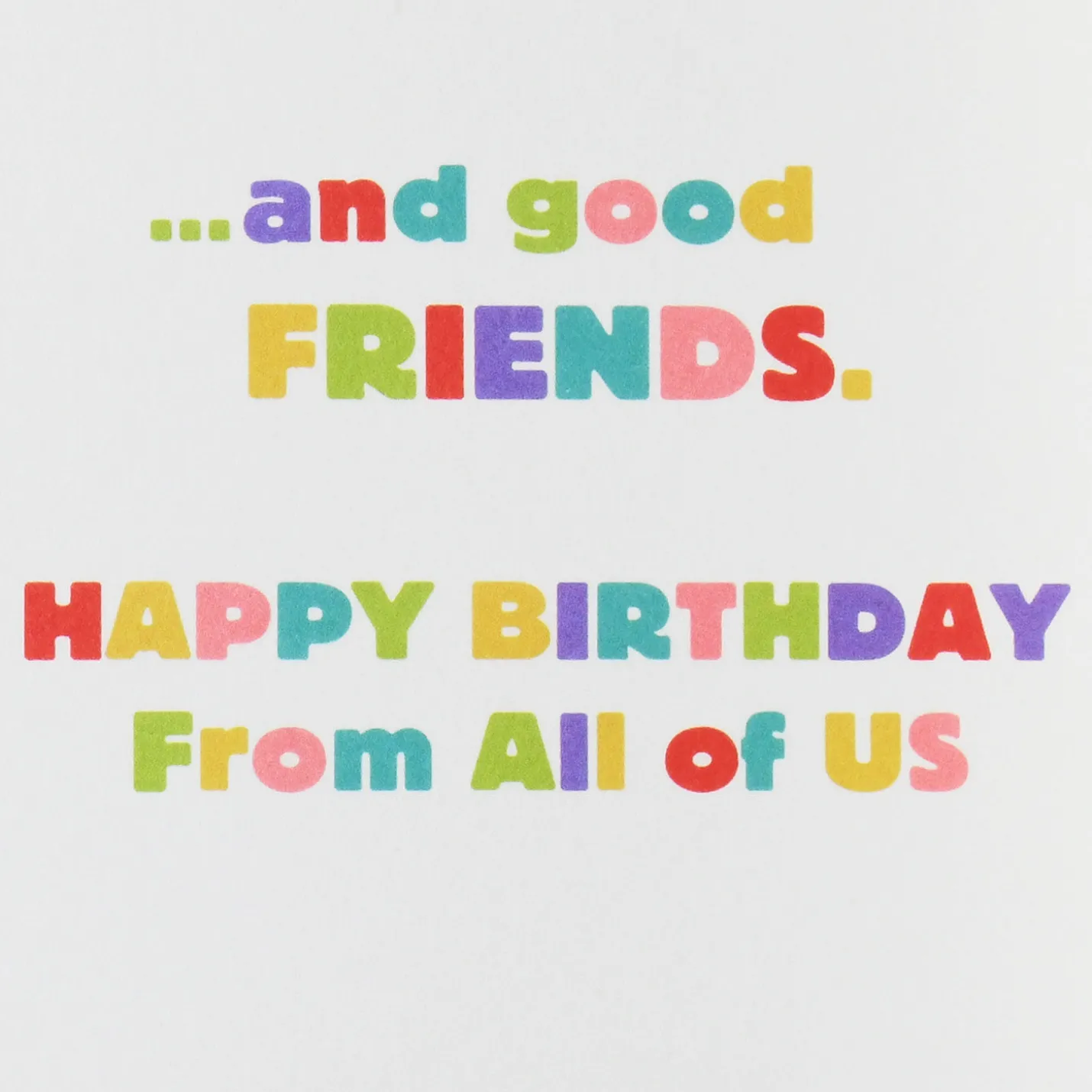 Friends™ Good Food and Laughs Funny Birthday Card From Us