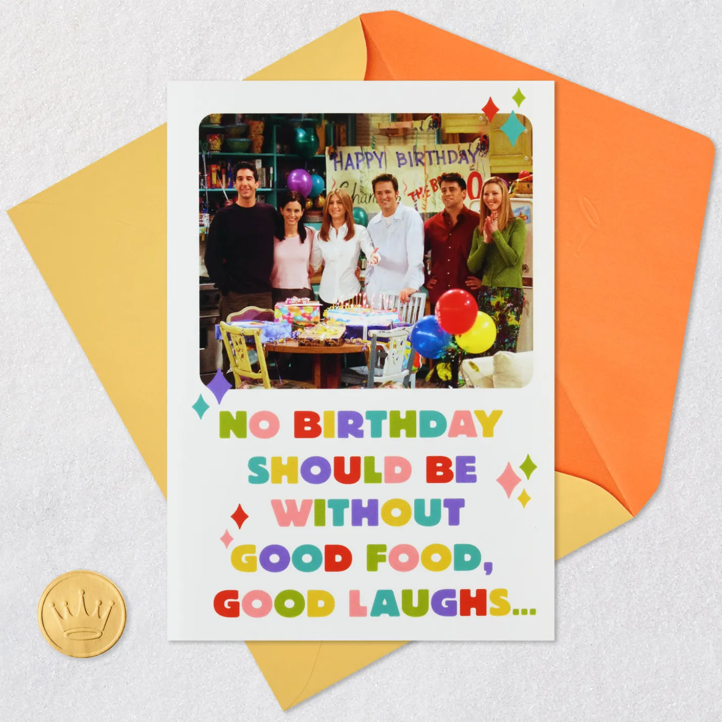 Friends™ Good Food and Laughs Funny Birthday Card From Us