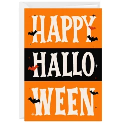 Frights and Fun Bold Stripes Custom Halloween Card