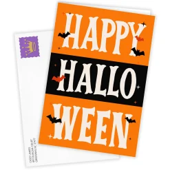 Frights and Fun Bold Stripes Custom Halloween Card
