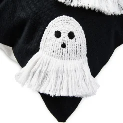 Fringe Ghosts Halloween Pillow, 16x16
