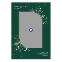Frosted Botanicals Flat Holiday Photo Card