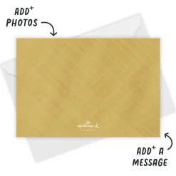 Frosted Gold Frame Flat Holiday Photo Card