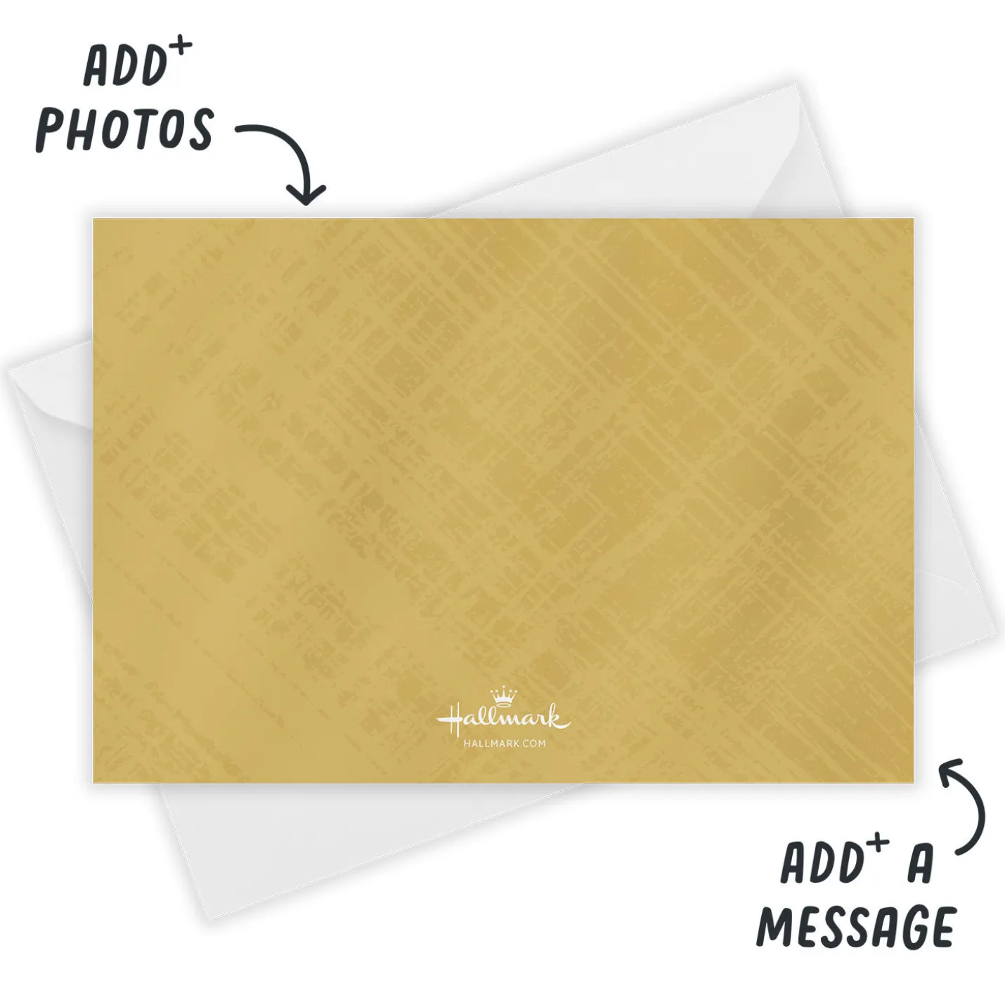 Frosted Gold Frame Flat Holiday Photo Card