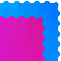 Fuchsia and Bright Blue Wavy-Edged 2-Pack Tissue Paper, 4 sheets total