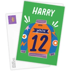 Fun Letter Jacket Custom Birthday Card