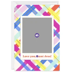 Fun and Bright Pastel Plaid Custom Card
