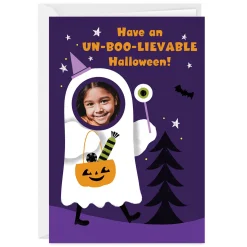 Fun Ghost Photo Hole Custom Halloween Card