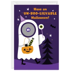 Fun Ghost Photo Hole Custom Halloween Card