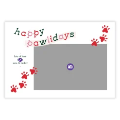 Fun Pawlidays Pet Flat Holiday Photo Card