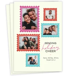 Fun Photo Stamps Flat Holiday Photo Card