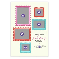 Fun Photo Stamps Flat Holiday Photo Card
