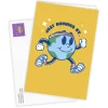 Fun Retro Running Globe Custom Card