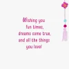 Fun Times and Dreams Come True Birthday Card for Kids