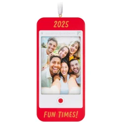 Fun Times 2025 Cell Phone Personalized Ornament, Custom Photo