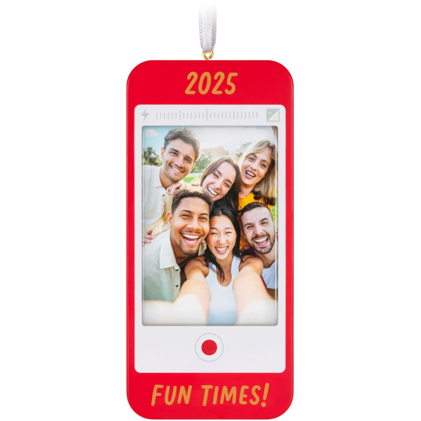 Fun Times 2025 Cell Phone Personalized Ornament, Custom Photo