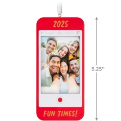Fun Times 2025 Cell Phone Personalized Ornament, Custom Photo