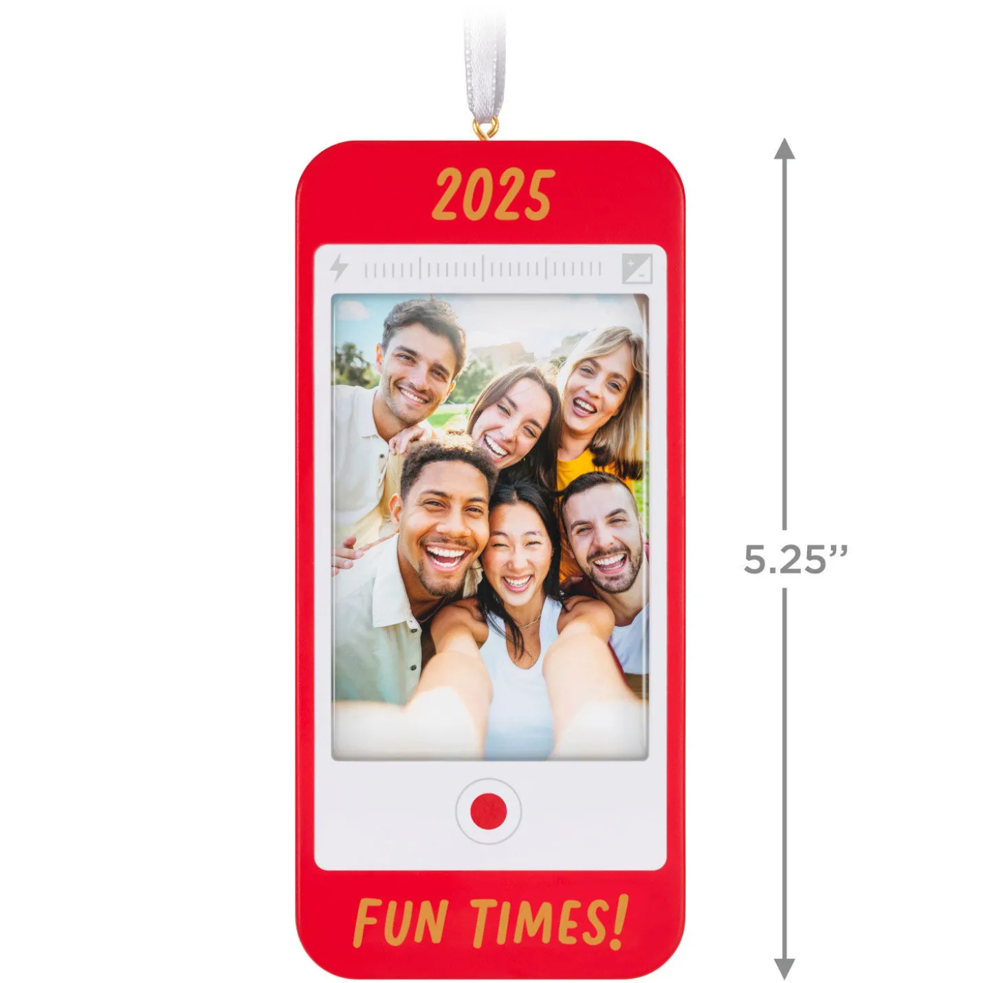 Fun Times 2025 Cell Phone Personalized Ornament, Custom Photo