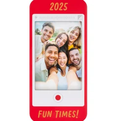 Fun Times 2025 Cell Phone Personalized Ornament, Custom Photo