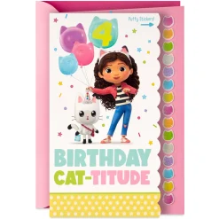Gabby's Dollhouse Cat-titude Birthday Card with Stickers