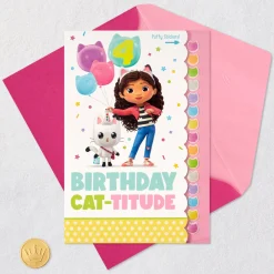 Gabby's Dollhouse Cat-titude Birthday Card with Stickers