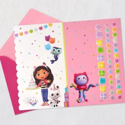 Gabby's Dollhouse Cat-titude Birthday Card with Stickers