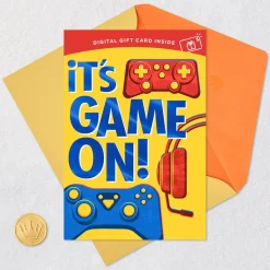Game On Gift Card Greeting Birthday Card for Kids