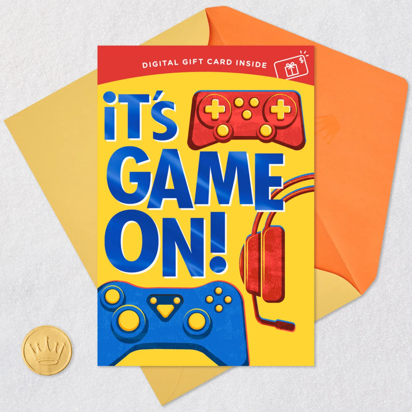 Game On Gift Card Greeting Birthday Card for Kids